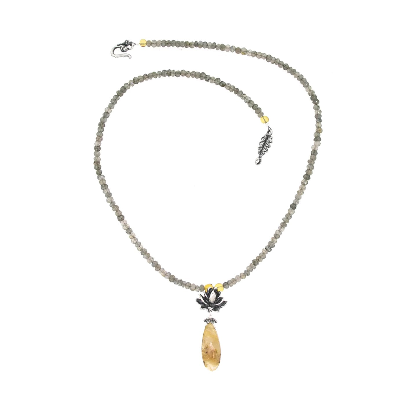 ルチルクオーツネックレス Collar Loto｜蓮のネックレス（シルバー・ルチルクオーツ・天然石