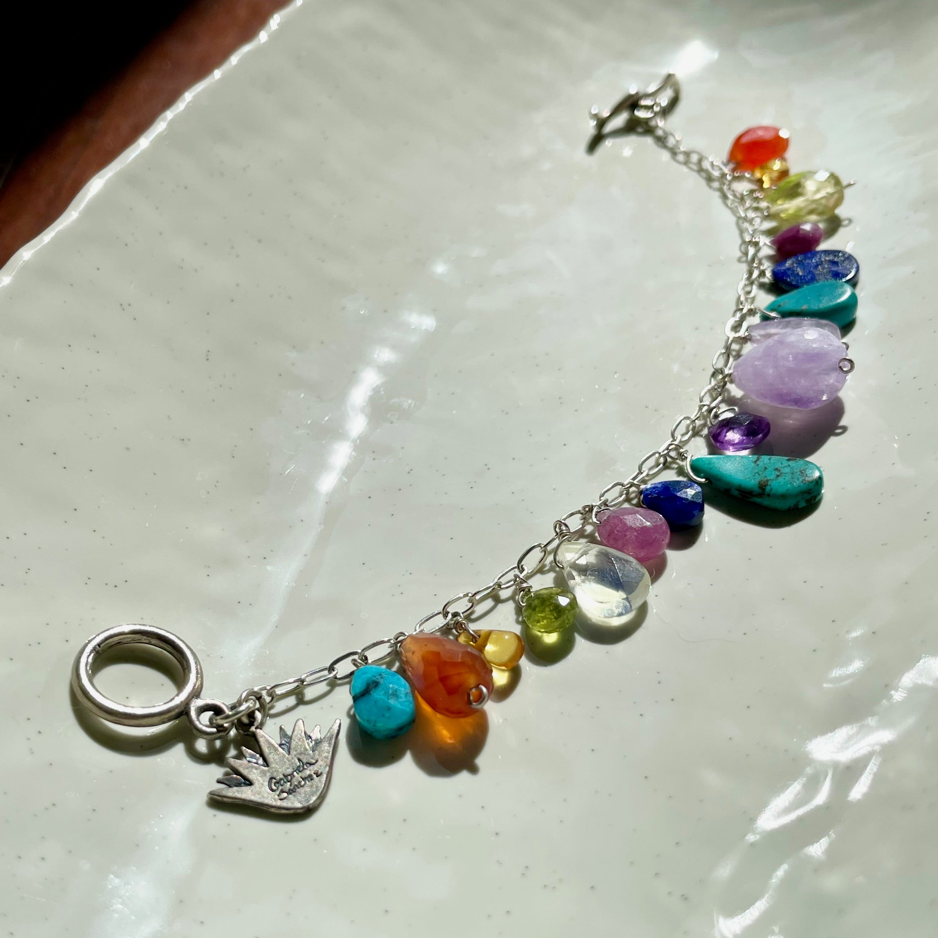 レン様専用◇天然石マルチカラーブレスレット✧14kgf （Pulsera