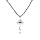 Collar Estrella Resplandeciente|星&三日月のネックレス(シルバー・アイオライト・天然石)
