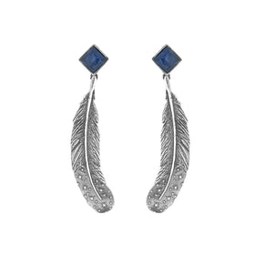 Artes Pluma De Águlia|イーグルの羽のピアス(シルバー・カイヤナイト・天然石)