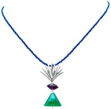 Collar Agave Tecnicolor|アガベのネックレス(シルバー・ダイオプテーズ・天然石)