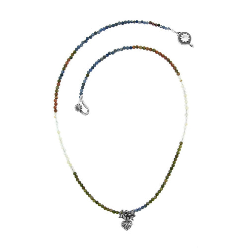 COLLAR CORAZÓN DE NOPAL MINI｜ミニサボテンのネックレス（シルバー・天然石）