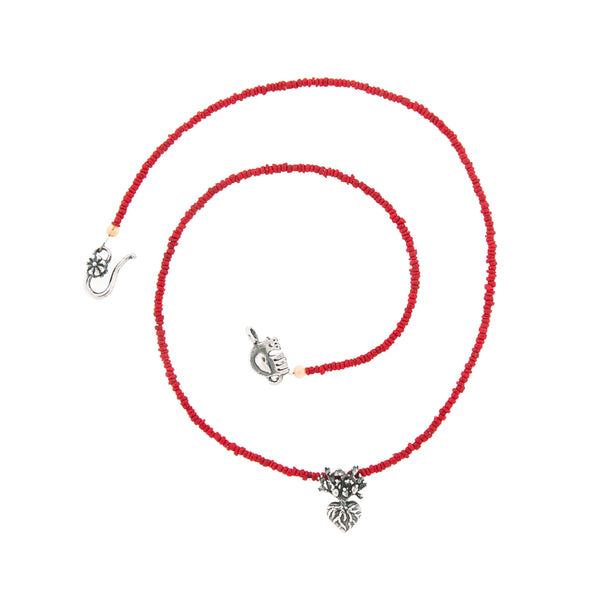 COLLAR CORAZÓN DE NOPAL MINI｜ミニサボテンのネックレス（シルバー・天然石）