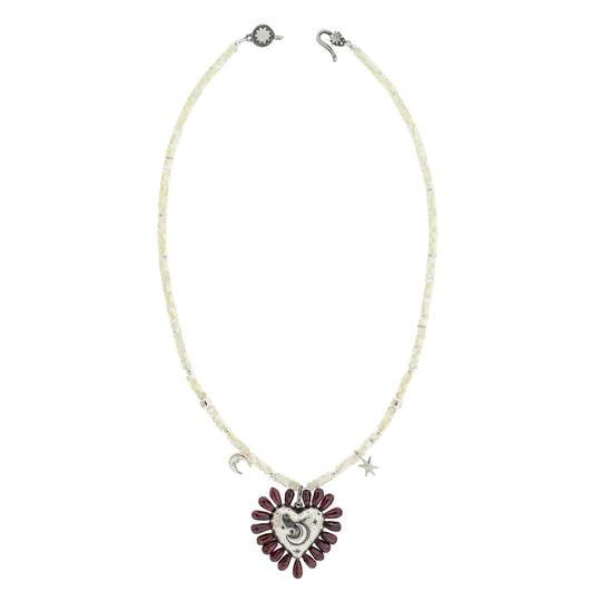 Collar Amor luminoso｜愛のハートネックレス（シルバー