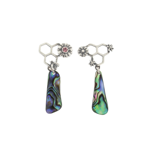 ARETES ABEJAS VIRTUOSAS｜ハニカムのピアス（シルバー・シェル・天然石）