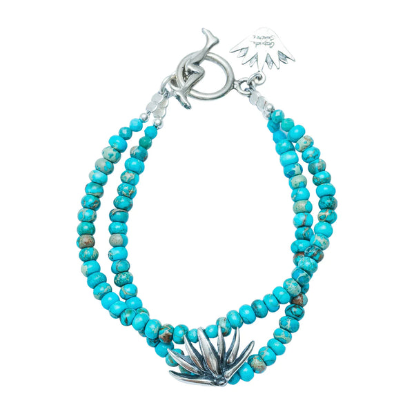 Pulsera Agave Menta｜アガベとターコイズのブレスレット（シルバー・ターコイズ・天然石）