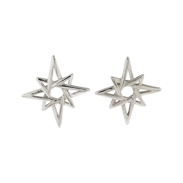 Aretes Estrella 8 Picos｜8ポイント星のピアス（シルバー）