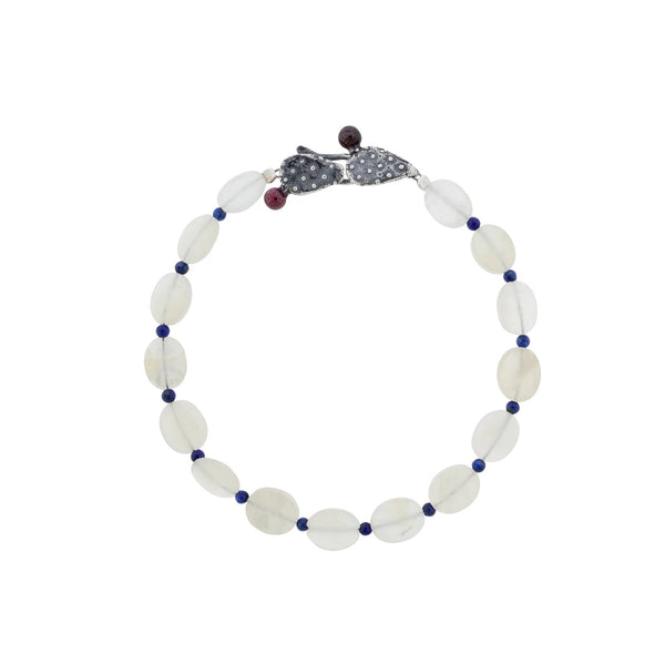 Pulsera fruto del nopal｜サボテンのブレスレット（シルバー・ムーンストーン・天然石）