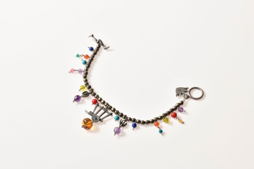 Pulsera de pirita Bogie & Agave｜アガベとトロッコのブレスレット（シルバー・パイライト・天然石）