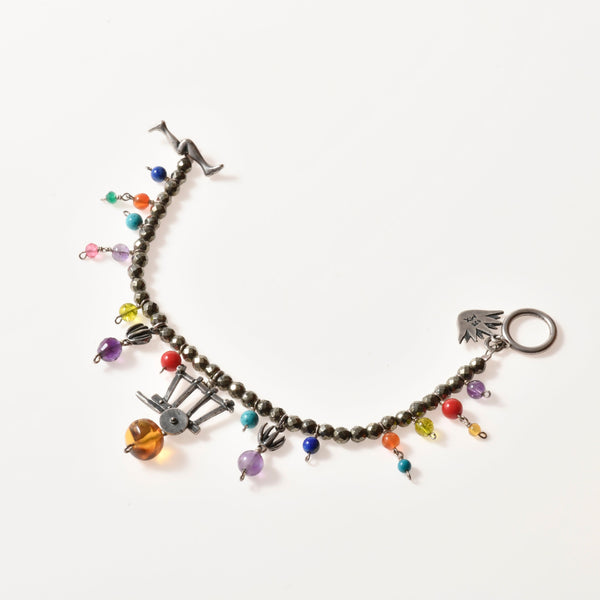 Pulsera de pirita Bogie & Agave｜アガベとトロッコのブレスレット（シルバー・パイライト・天然石）
