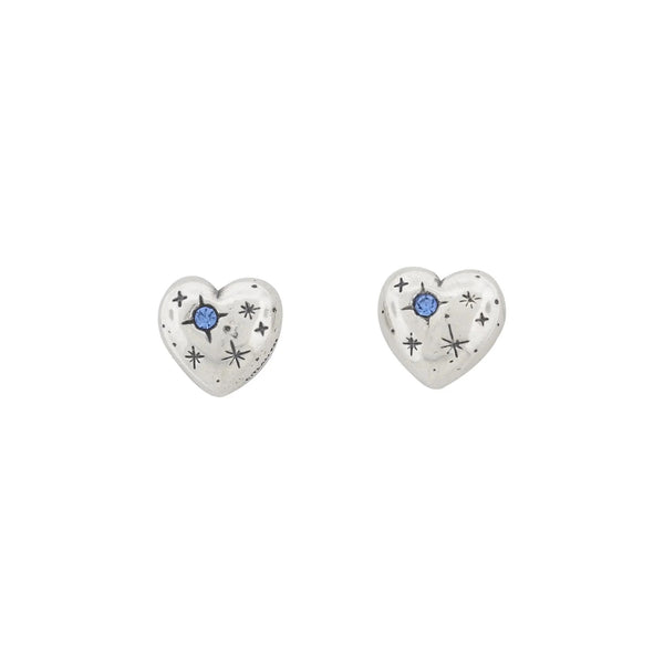 Aretes Ternura de Estrellas Citlali con Causa｜星が煌めくハートのピアス（シルバー・スワロフスキー・天然石）
