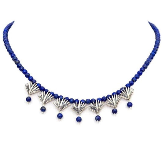 Collar campo de Agaves con Lapislázuli｜アガベのネックレス（シルバー・ラピスラズリ・天然石）