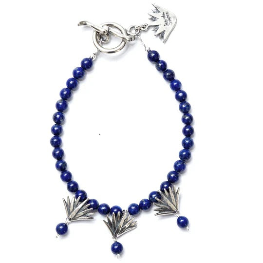 Pulsera Agaves 2.1 Lapislázuli｜アガベのブレスレット（シルバー・ラピスラズリ・天然石）
